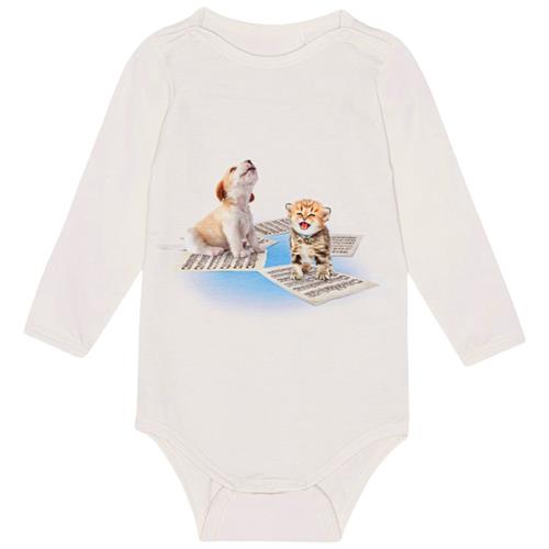 Molo GOTS Foss Babybody Love Music Body | Hvid | 74 cm