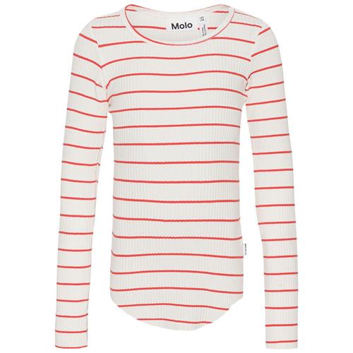 Molo GOTS Rochelle Langærmet T-shirt Shell Red | Hvid | 146/152 cm