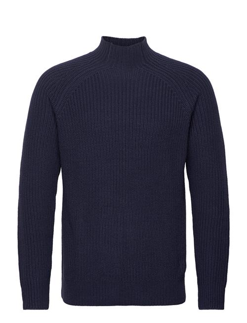 Se Selected Homme Slhsorett Ls Knit High Neck W Selected Homme Navy ved Booztlet