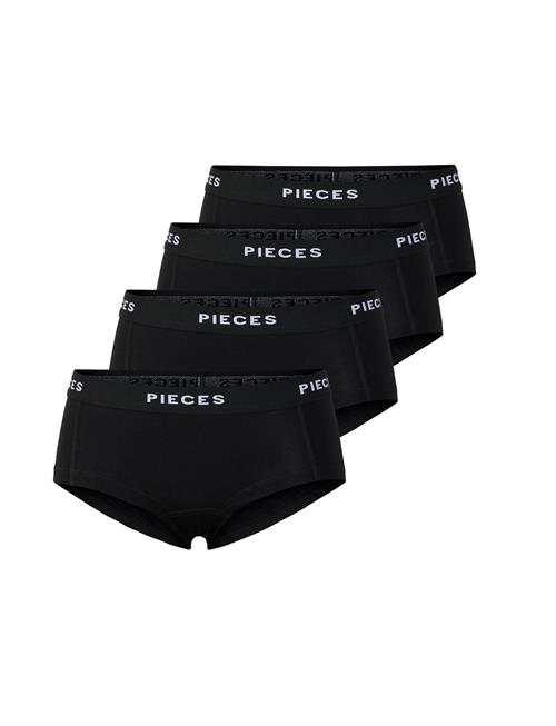 Pieces Pclogo Lady 4 Pack Solid Noos Bc Pieces Black