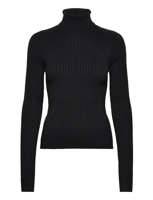 Mango Turtleneck Ribbed Sweater Mango Black