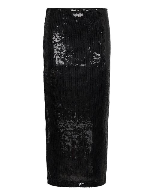 Mango Sequin Midi Skirt Mango Black