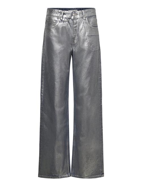 Se Mango Straight Foil Jeans Mango Silver ved Booztlet