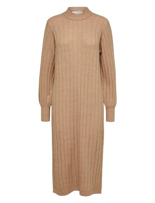 Slfglowie Ls Knit O-Neck Dress B Selected Pink