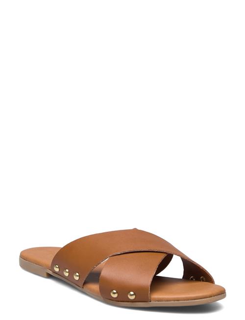 Pieces Pcvuma Leather Sandal Pieces Brown