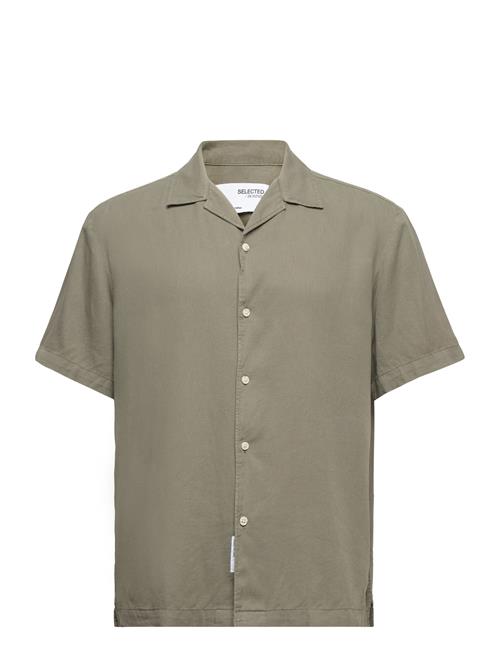 Selected Homme Slhrelax-Pastel-Linen Shirt Ss Resort W Selected Homme Khaki