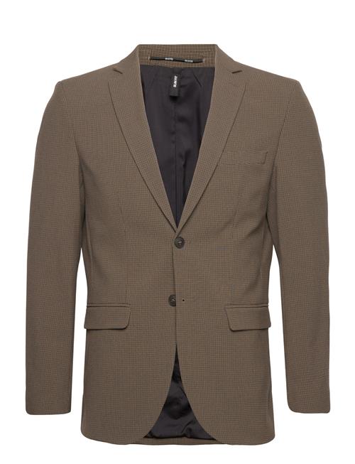 Se Selected Homme Slhslim-Liam Mini Check Blz Flex B Noos Selected Homme Brown ved Booztlet