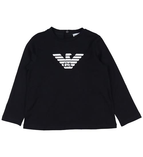 Se Emporio Armani Bluse - Navy/Hvid m. Logo ved KidsWorld