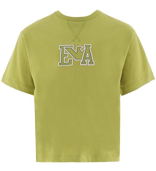 Se Emporio Armani Emporio Armani T-shirt - LimegrÃ¸n m. Broderi ved KidsWorld