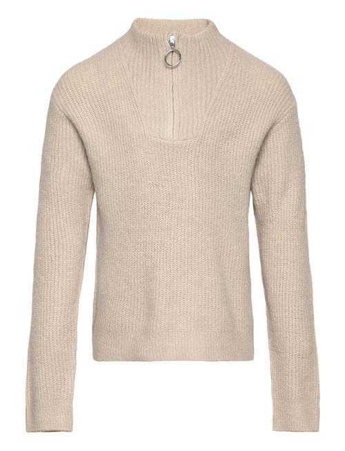 Nkftimulle Ls Short Half Zip Knit Name It Beige