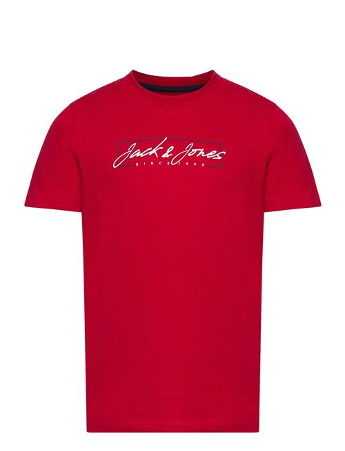 Se Jack & Jones Jjzuri Tee Ss Crew Neck Jnr Jack & J S Red ved Booztlet