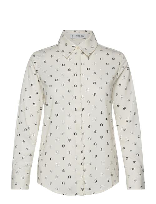 Mango Regular Flowy Shirt Mango Cream