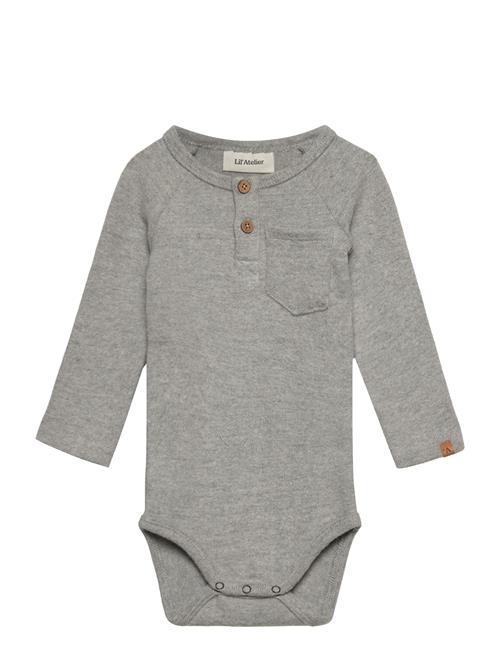 Se Lil'Atelier Nbmthor Ls Slim Body Lil Lil'Atelier Grey ved Booztlet