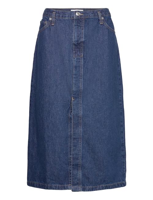 Denim Midi-Skirt Mango Blue