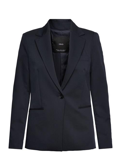 Mango Fitted Suit Jacket Mango Navy