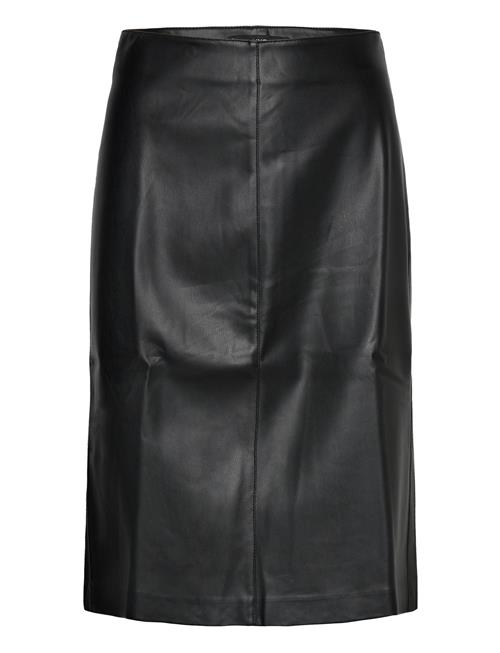 Leather-Effect Pencil Skirt Mango Black