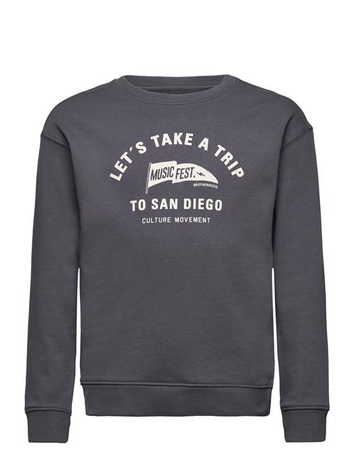 Se Mango Message Cotton Sweatshirt Mango Grey ved Booztlet