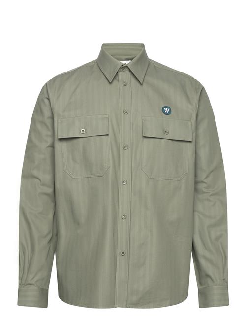 Double A by Wood Wood Carson Herringb Shirt Double A By Wood Wood Khaki