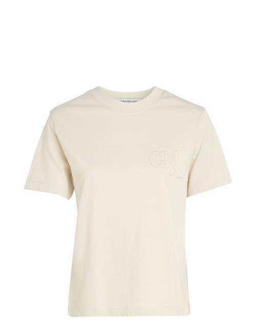 Calvin Klein Jeans Chenille Ck Relaxed Tee Calvin Klein Jeans Beige