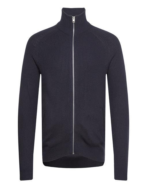 Se Jack & Jones Jjpannel Knit Zip Cardigan Aw23 Jack & J S Navy ved Booztlet