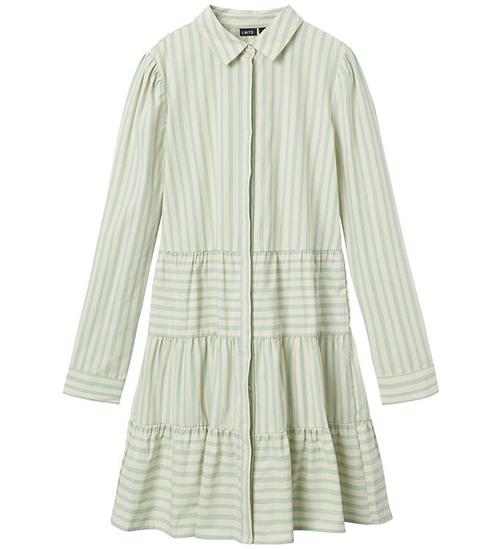 LMTD LMTD Kjole - NlfTipsy - Turtledove/CrÃ©me De Menthe Stripes