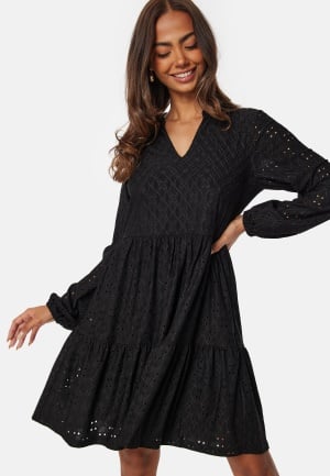 Se VILA Vikawa L/S Dress Black S ved Bubbleroom