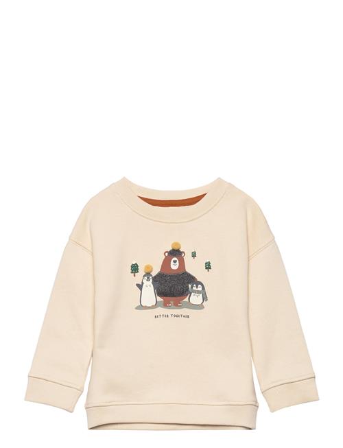 Mango Printed Picture Sweatshirt Mango Cream