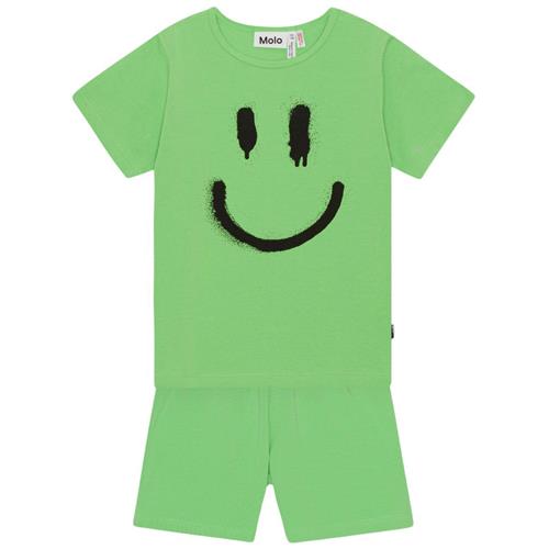 Se Molo GOTS Luvis T-shirt Og Shorts Sæt Grass Green | Grønn | 92/98 cm ved Babyshop