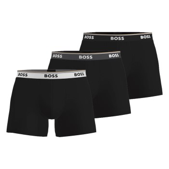 BOSS 3P Power Boxer Brief Sort bomuld Large Herre