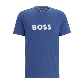 Se BOSS T Shirt RN Blå bomuld Medium Herre ved Timarco