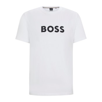 BOSS T Shirt RN Hvid bomuld Large Herre