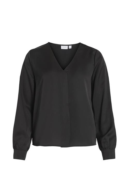 Vila Viellette V-Neck L/S Top - Noos Vila Black