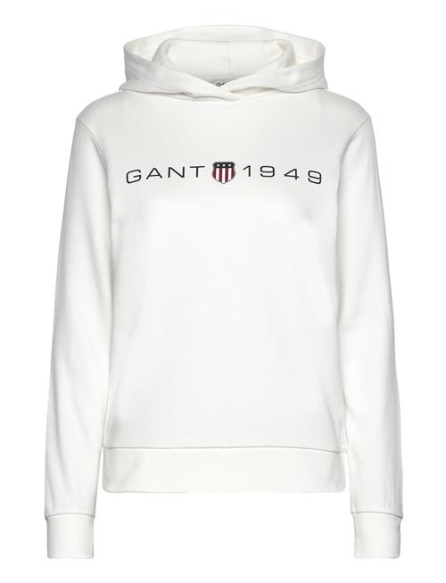 GANT Reg Printed Graphic Hoodie GANT White