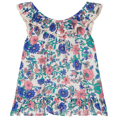 Louise Misha Zelie Tanktop Blue Summer Meadow | Blå | 3 years