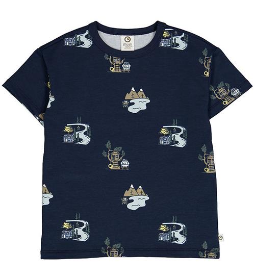 Se MÃ¼sli MÃ¼sli T-shirt - Camp - Night Blue/Balsam Blue/Cashew ved KidsWorld