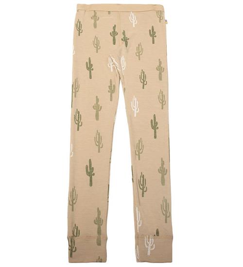 Joha Joha Leggings - Uld/Silke - Beige m. Kaktus