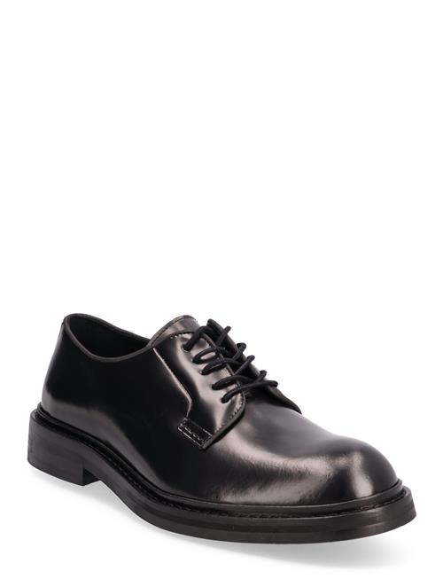 Selected Homme Slhcarter Leather Blucher Shoe B Selected Homme Black