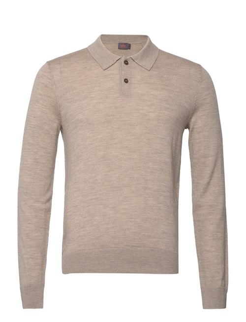 Se Morris Merino Polo Knit Morris Beige ved Booztlet