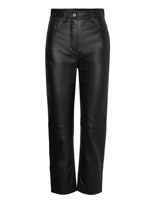 Se GANT D2. Hw Cropped Leather Pant GANT Black ved Booztlet