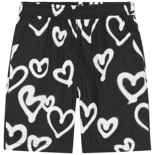 Molo Avart Sweatshorts Sprayed Hearts | Sort | 104 cm