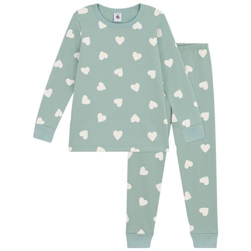 Se Petit Bateau Hjertemønstret Pyjamas Grøn | Grønn | 10 years ved Babyshop