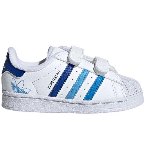 Se adidas Originals Sko - Superstar CF I - Hvid/BlÃ¥ ved KidsWorld