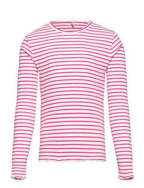 Se Kids Only Koggila L/S Rib Top Jrs Kids Only Patterned ved Booztlet