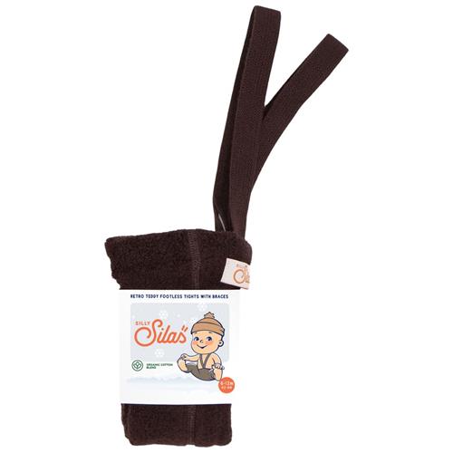 Se Silly Silas GOTS Teddy Fodsløse Strømpebukser Chocolate Brown | Brun | 2-3 years ved Babyshop