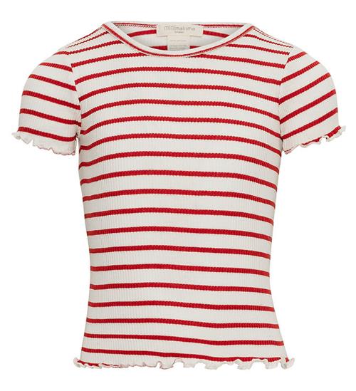 Minimalisma Minimalisma T-shirt - Blomst - Silke/Bomuld - Poppy Stripes