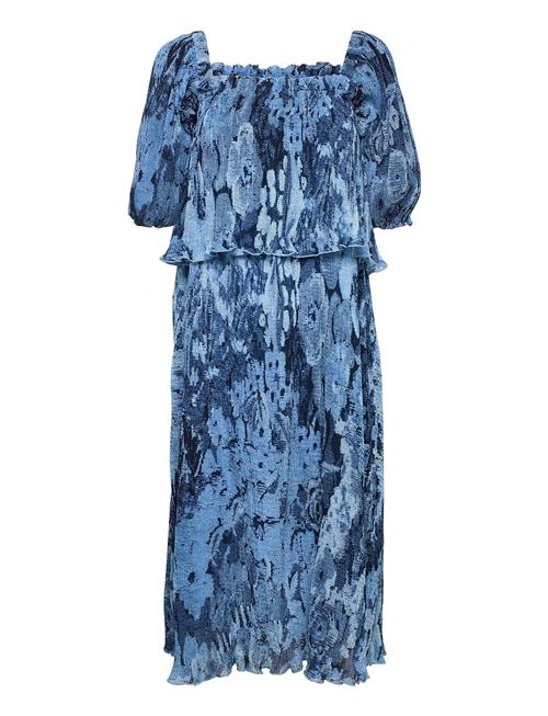 Ganni Pleated Georgette Ganni Blue