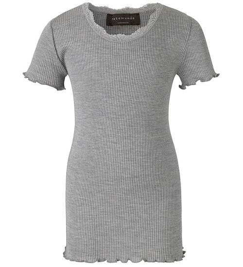 Rosemunde Rosemunde T-shirt - Silke/Bomuld - Noos - Light Grey Melange