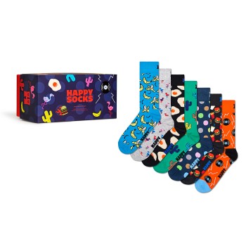 Happy socks Strømper 7P Seven Days Socks Gift Set Flerfarvet bomuld Str 36/40