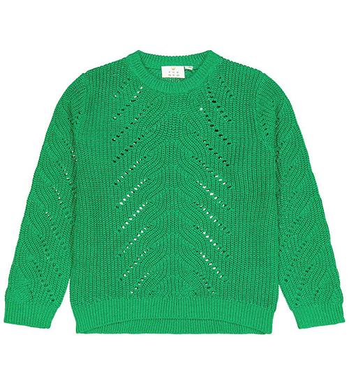 Se The New Bluse - Strik - TnJiva - Bright Green m. Glimmer ved KidsWorld