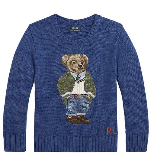 Se Polo Ralph Lauren Bluse - Strik - Beach Royal m. Bamse ved KidsWorld